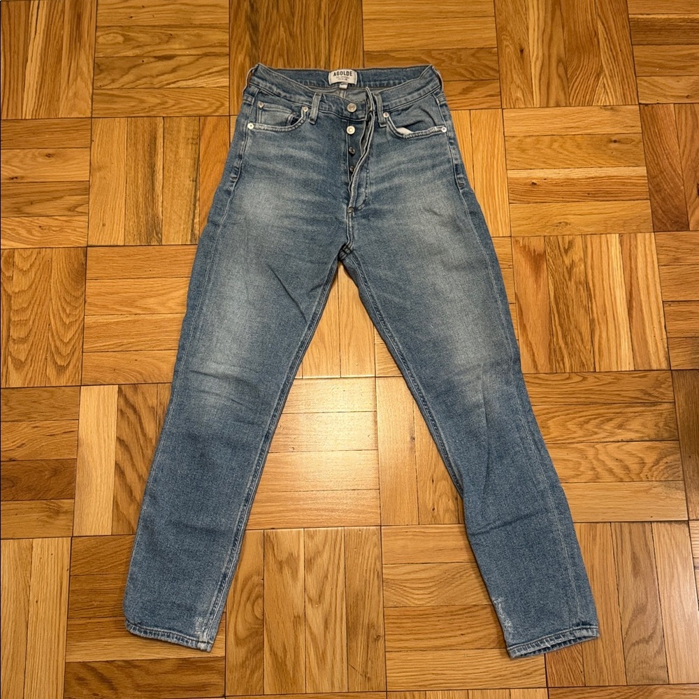 Agolde Light Blue Button-Fly Jeans